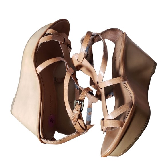 B. Makowsky Women's size 10 Brown Strappy 4-inch Sandals Heels AS IS NO BOX - Picture 4 of 10